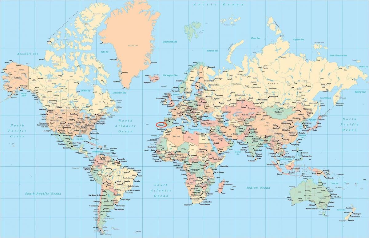 Lisbon location on world map