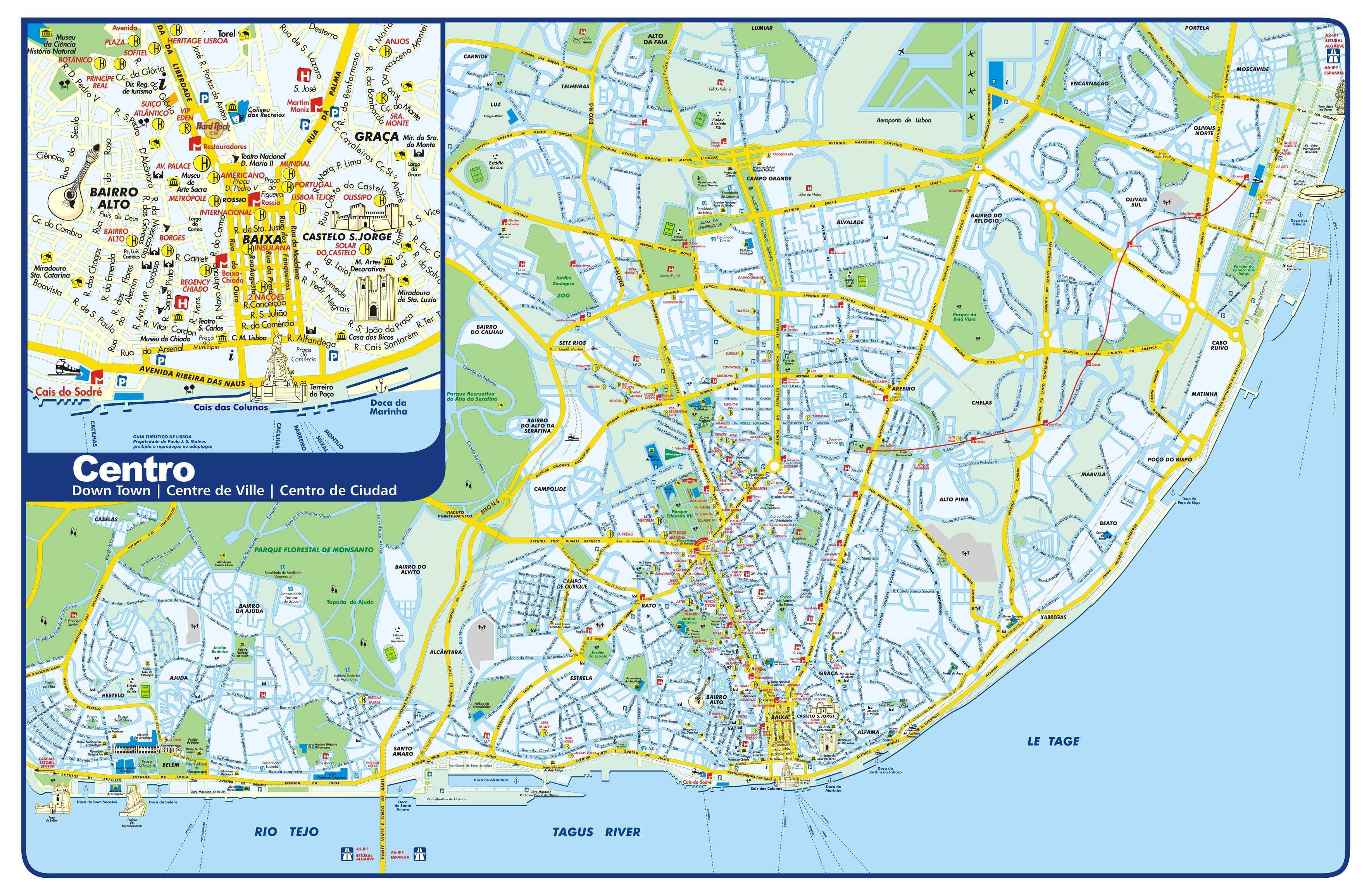 tourist attractions lisbon map