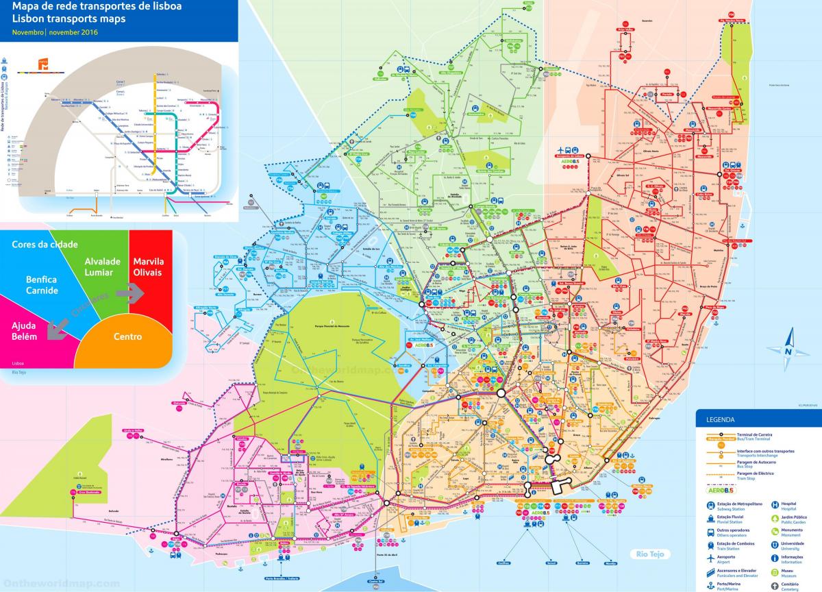 Lisbon zones map