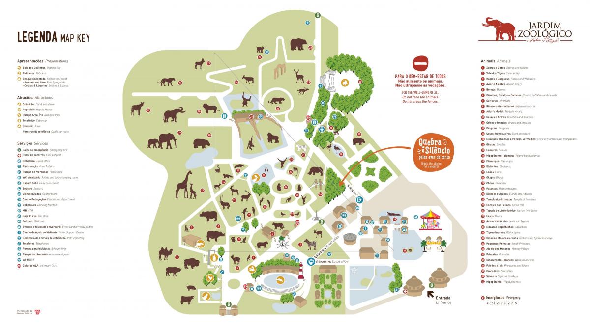 Lisbon zoo park map